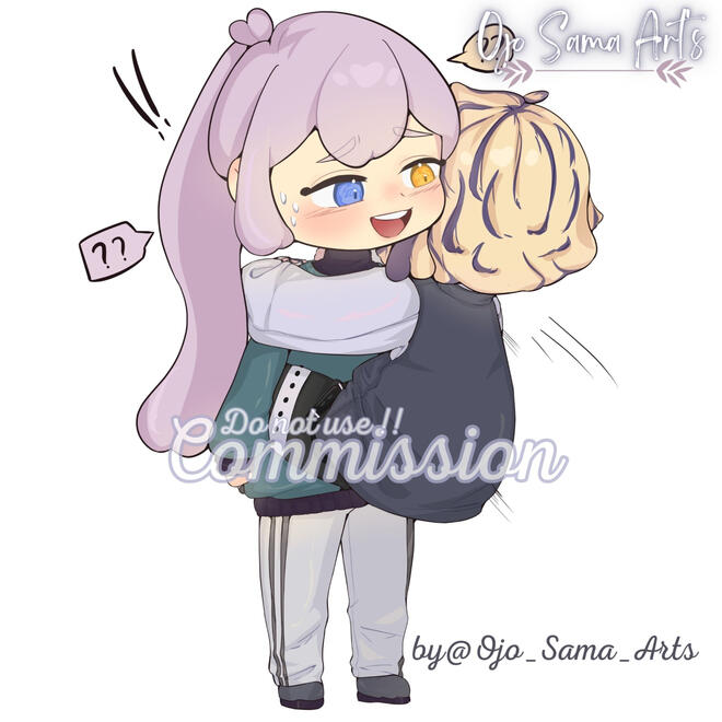 Commission couple chibi