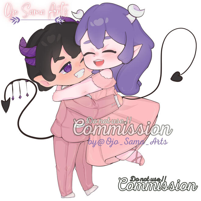 Commission couple chibi