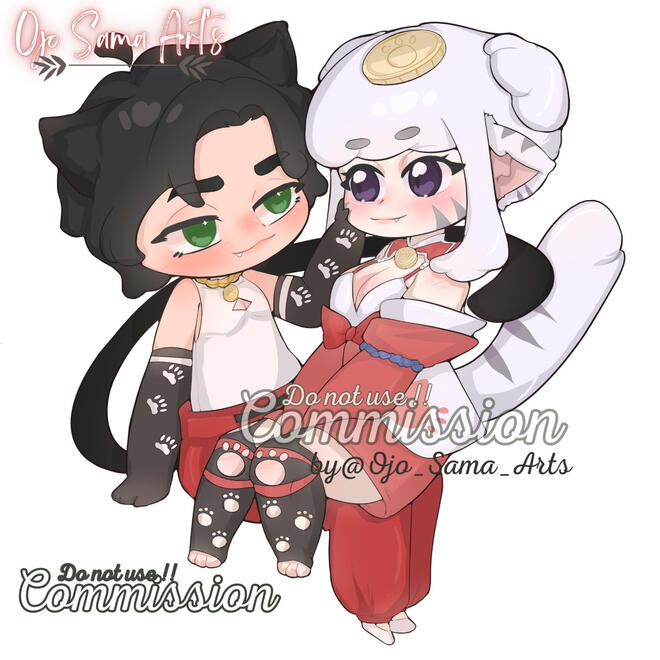 Commission couple chibi