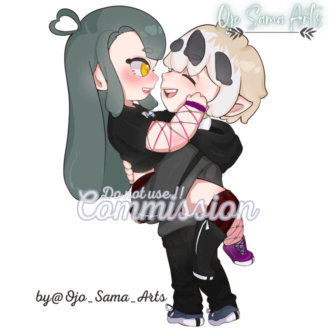 Commission couple chibi