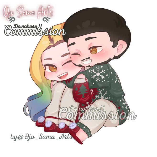 Commission couple chibi