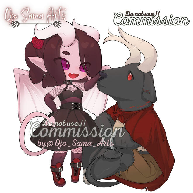 Commission couple chibi