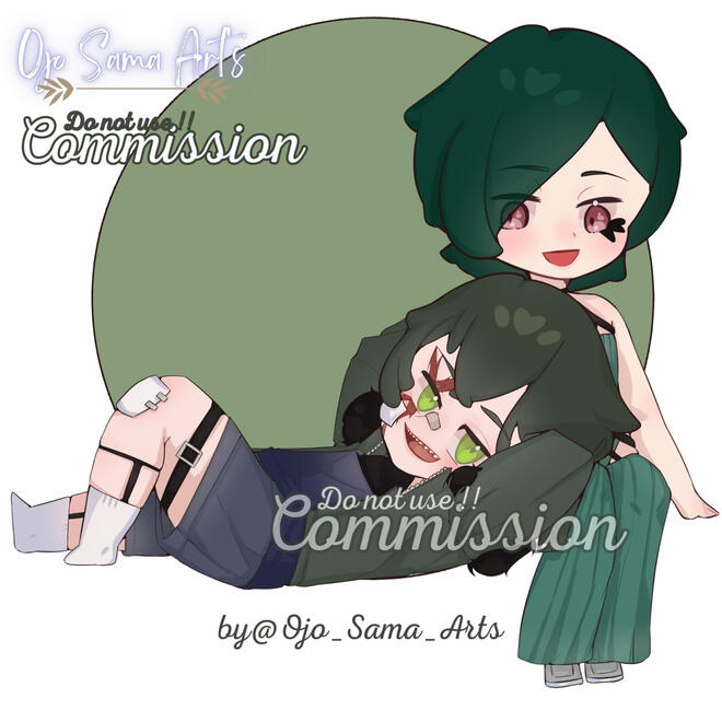 Commission couple chibi