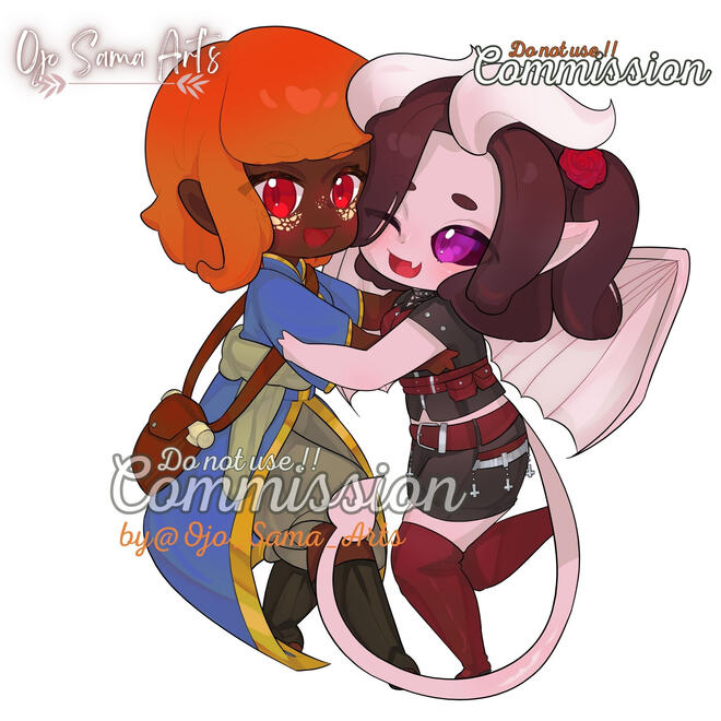 Commission couple chibi