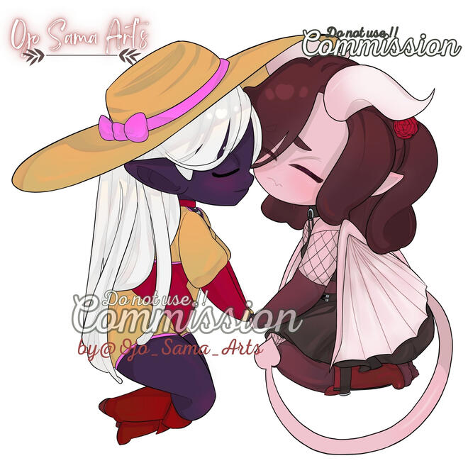 Commission couple chibi